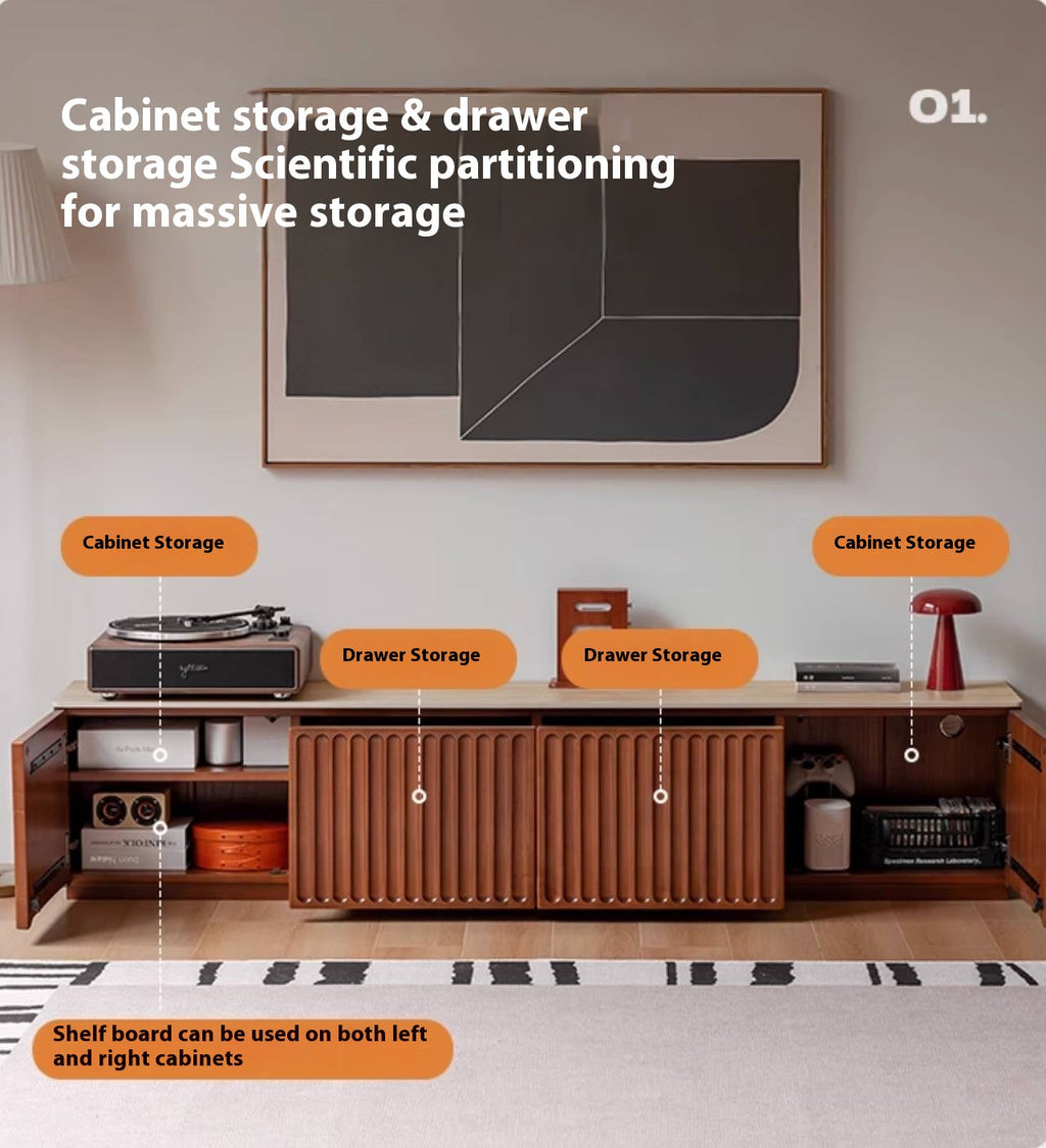 Poplar Solid Wood Antique Style TV Stand