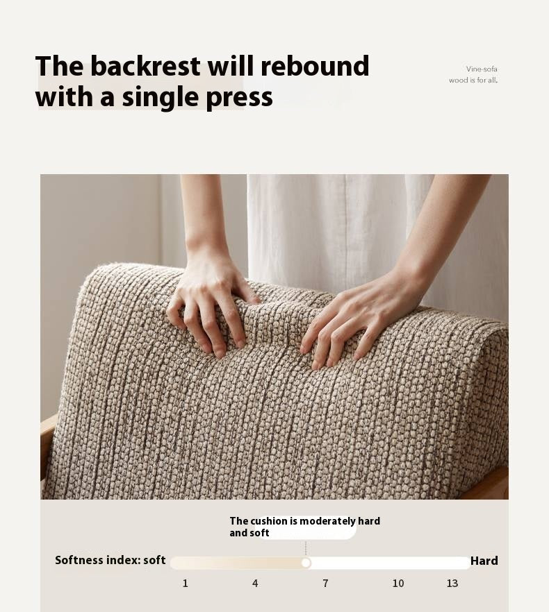 Oak Solid Wood Sofa Chair