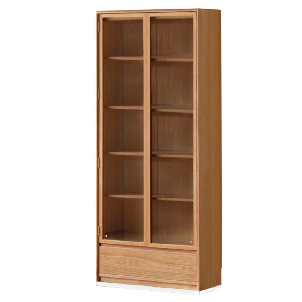 Cherry Solid Wood Bookcase Cabinet Display
