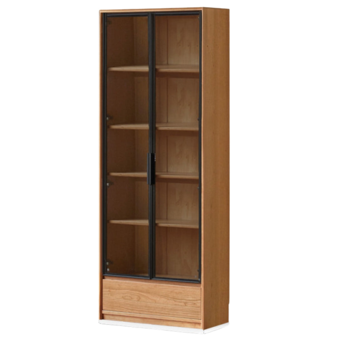Cherry Solid Wood Bookcase Cabinet Display
