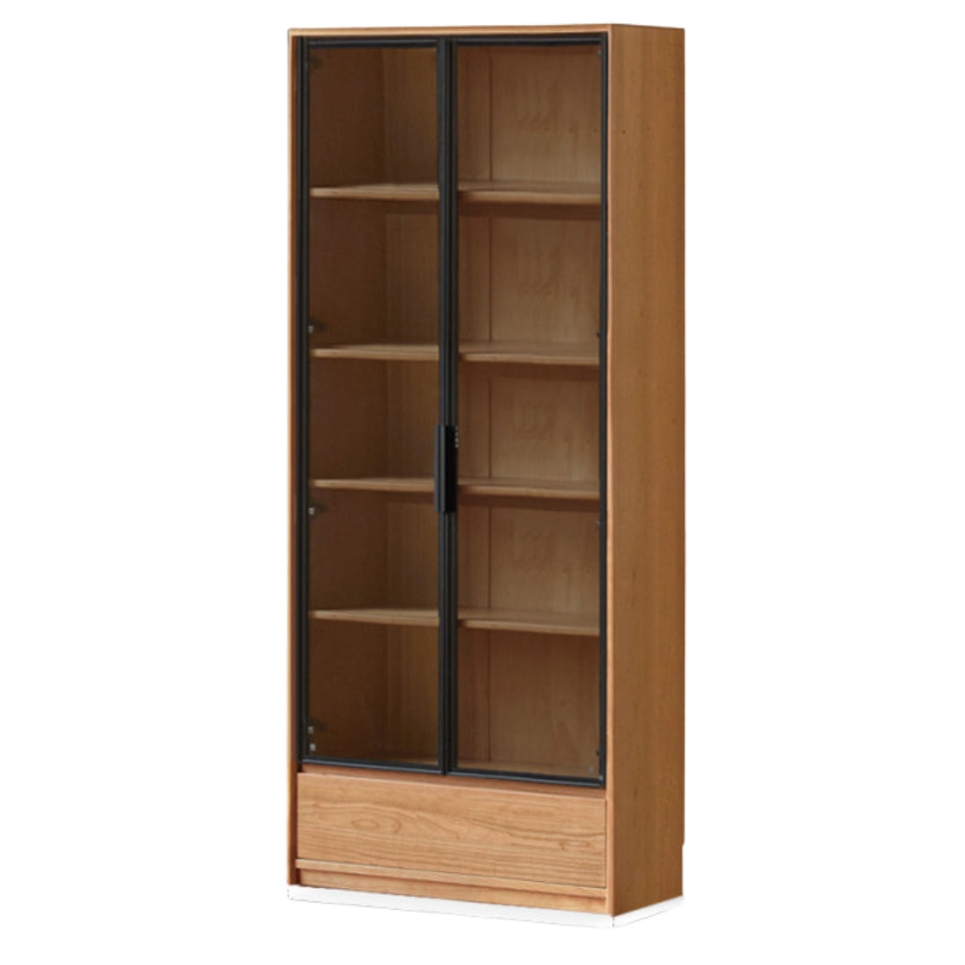 Cherry Solid Wood Bookcase Cabinet Display