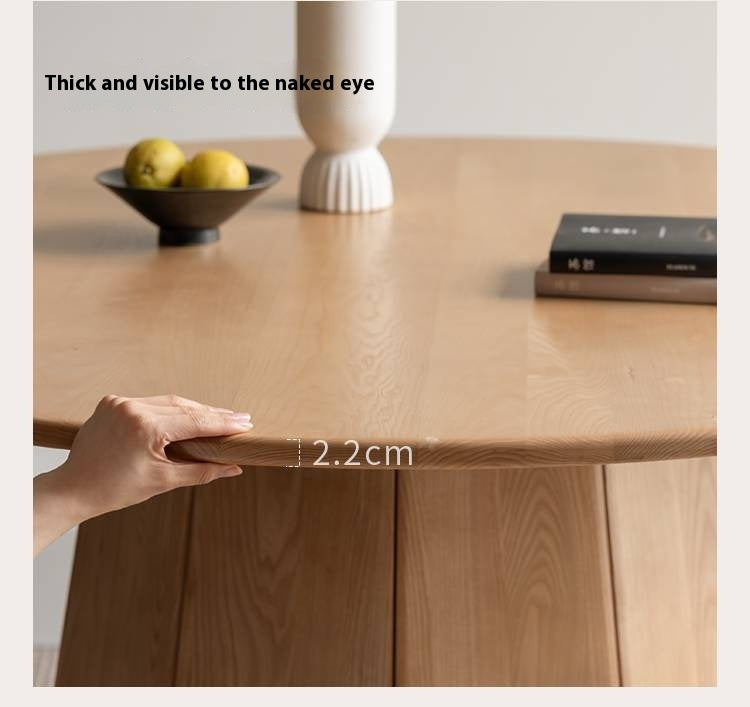 Ash Solid Wood Round Dining Table