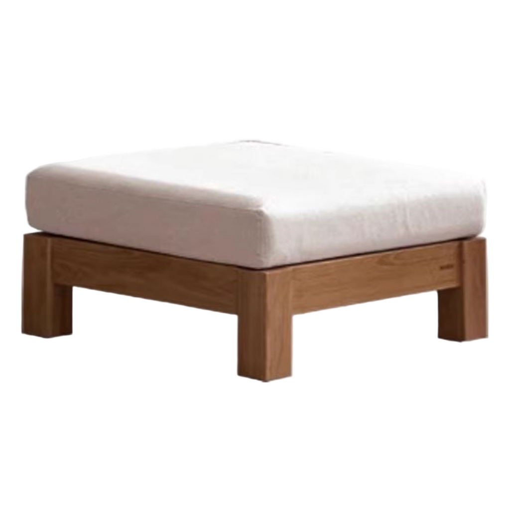 Ash, Oak, Black Walnut Solid Wood  Fabric Footstool-