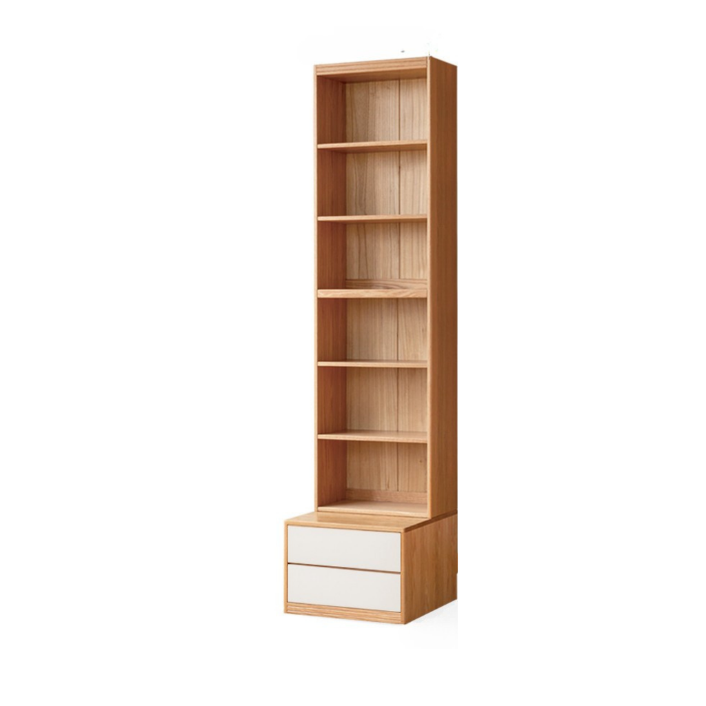 Oak Solid Wood Cream Style Study  Bookcase