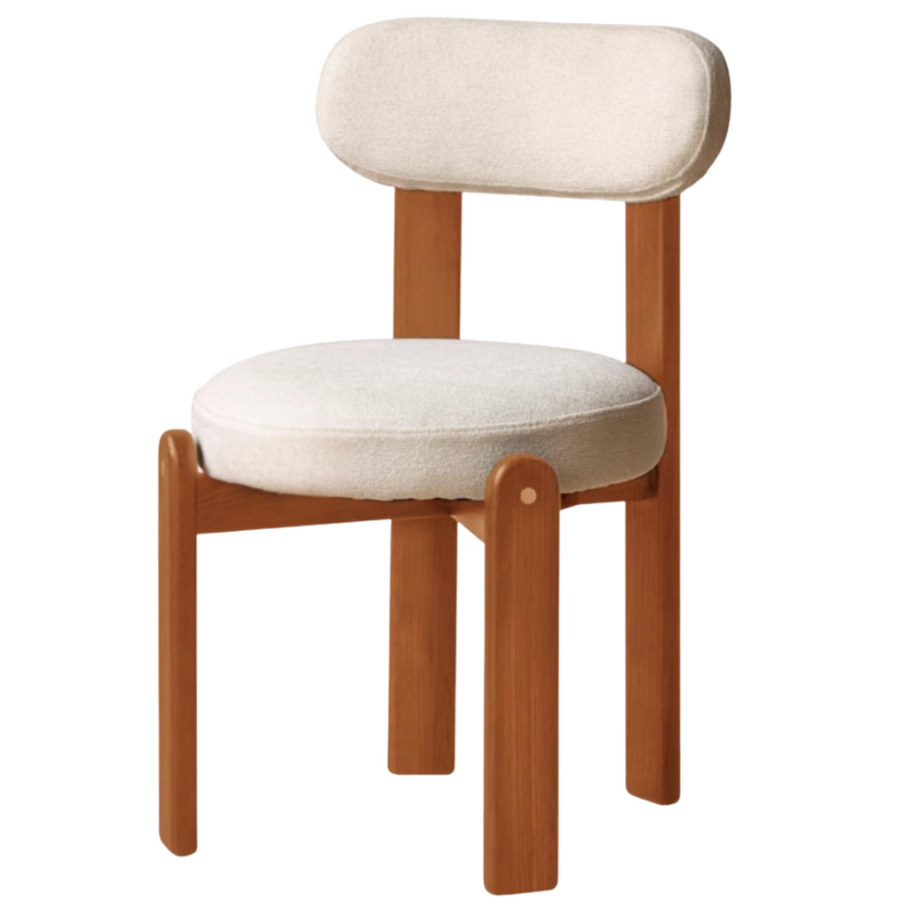 Black Walnut, Cherry, Beech, Solid Rubberwood Retro Style Dining Chair