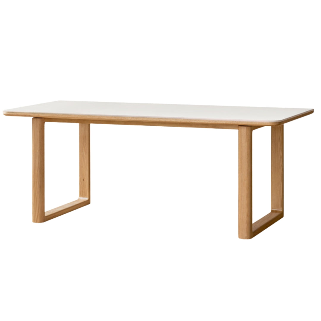 Ash, Oak Solid Wood Rock Board Dining Table