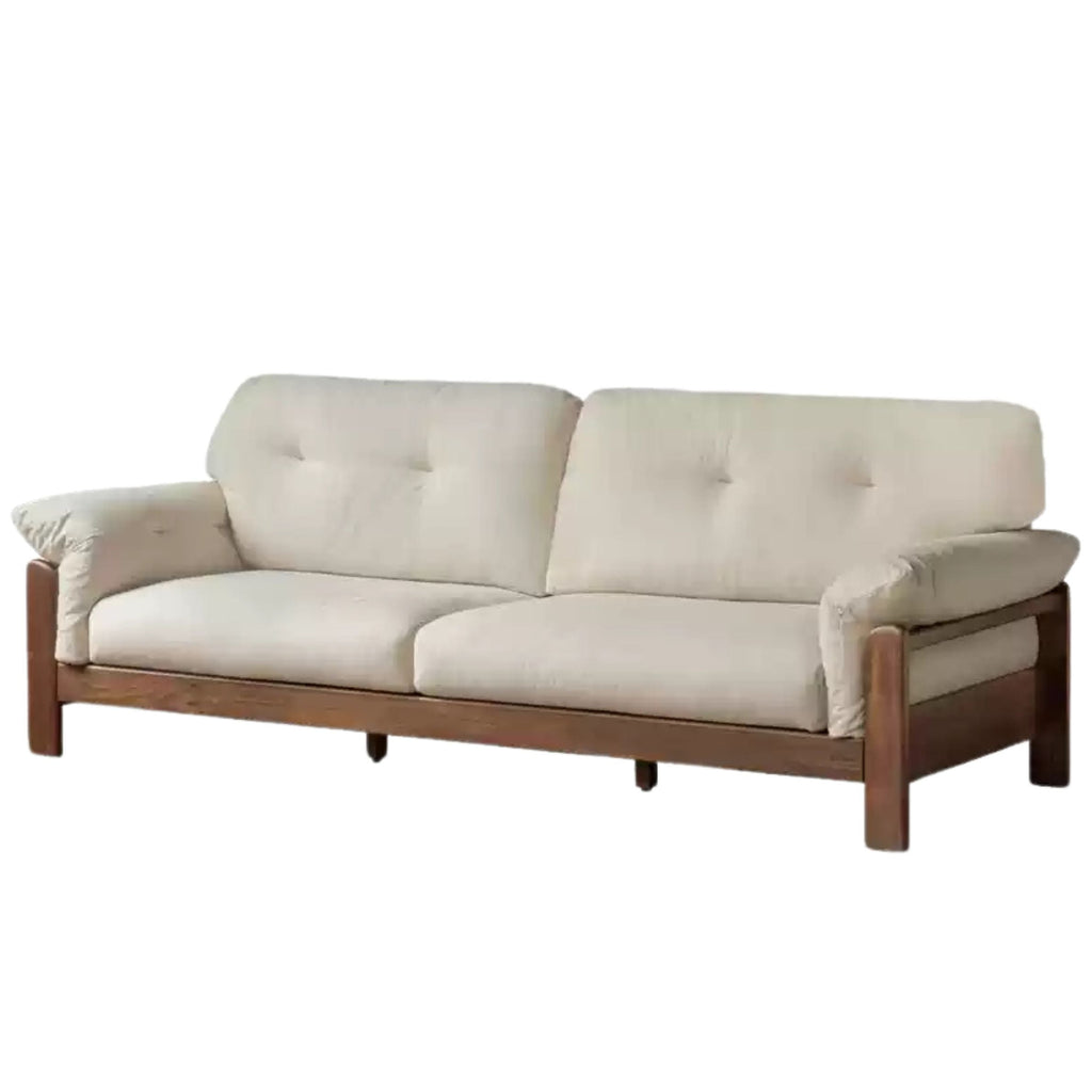 Black Walnut, Ash Solid Wood Modern Sofa