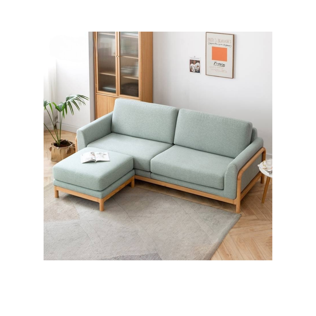 Fabric Wooden Modern Sofa Footstool