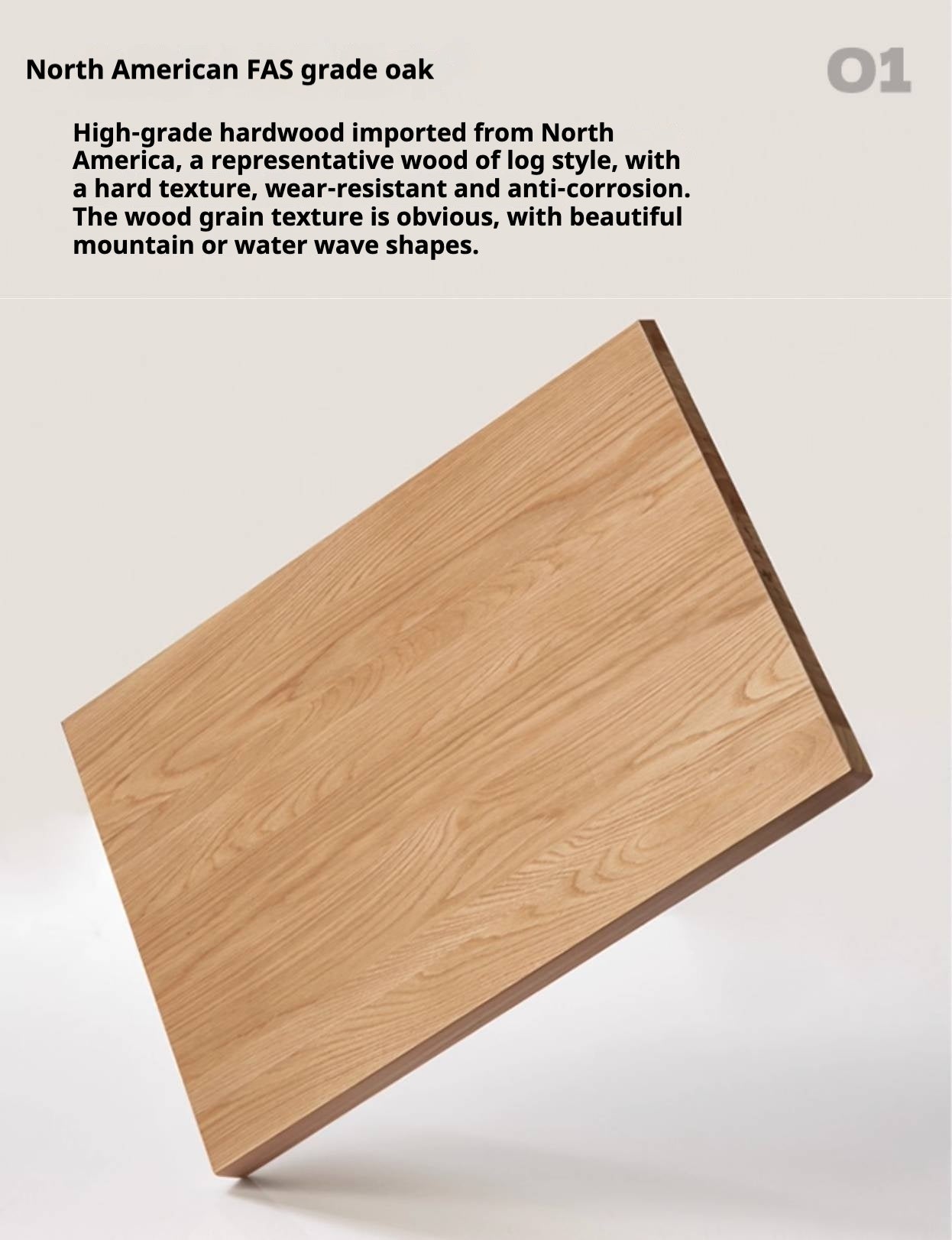 Oak Solid Wood Bauhaus Style Wall Mounted Corner Bookshelf