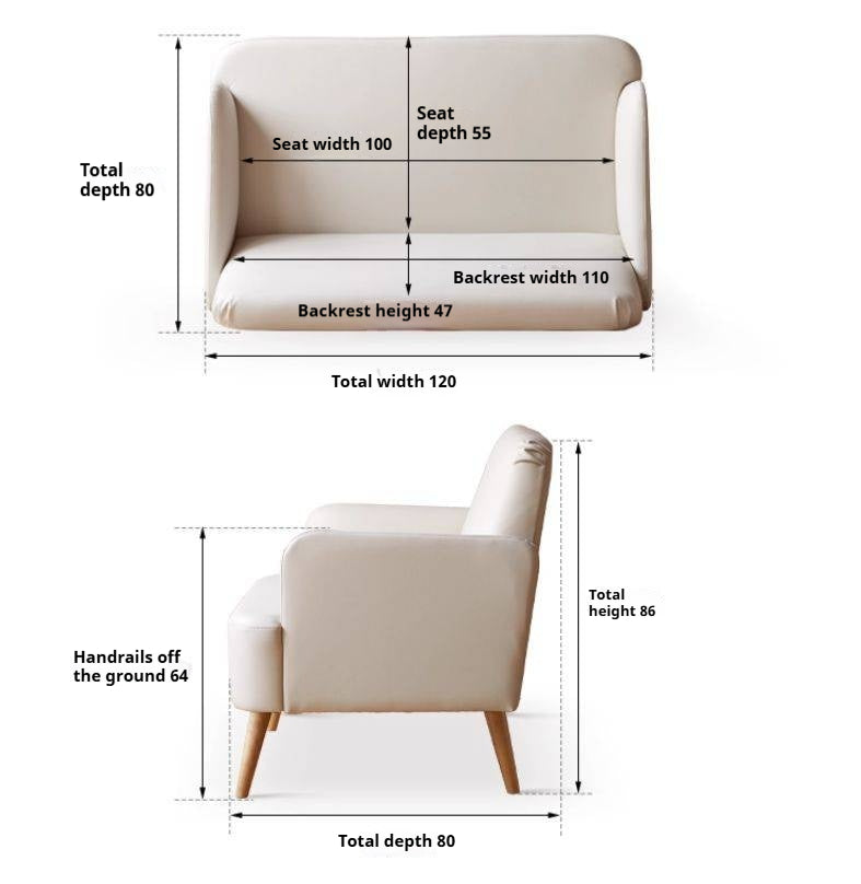 Beech Solid Wood Technology Cloth Sofa