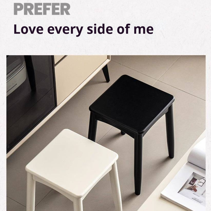 Solid Rubberwood Square Stools