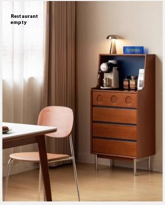 Poplar Solid Wood Middle-Age Edge Cabinet Storage