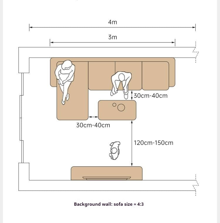 Fabric Sofa Simple High Backrest-