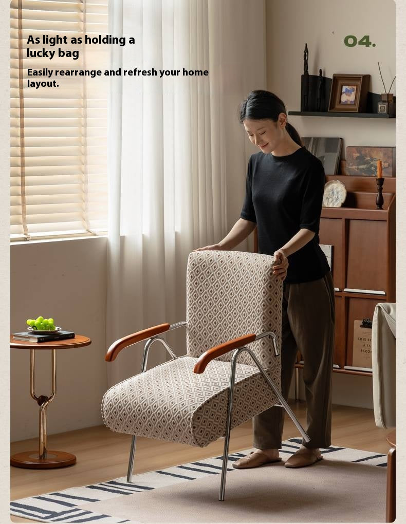 Beech Solid Wood Fabric Sofa Chair