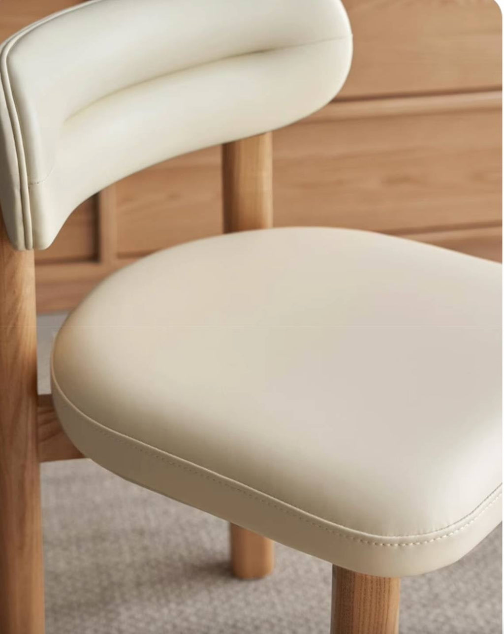 Ash Solid Wood Modern Makeup Stool