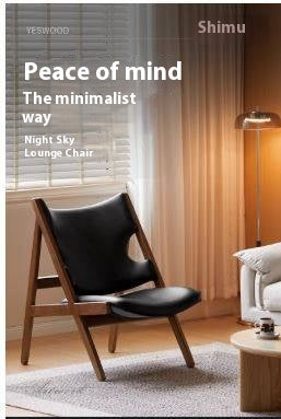 Ash Solid Wood Sofa Chair Fabric Back