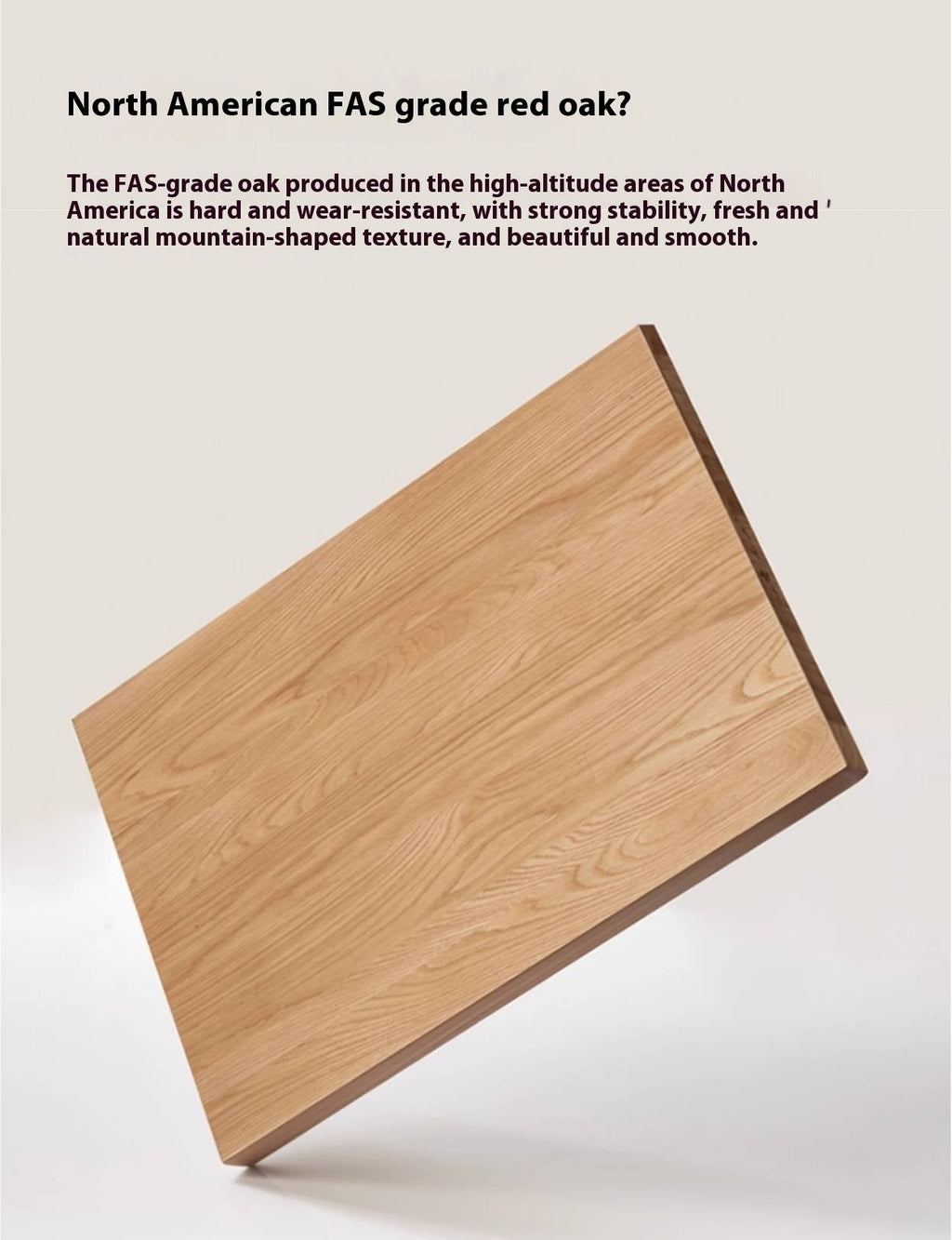 Rubberwood, Oak Solid Wood Modern Style Bookshelf