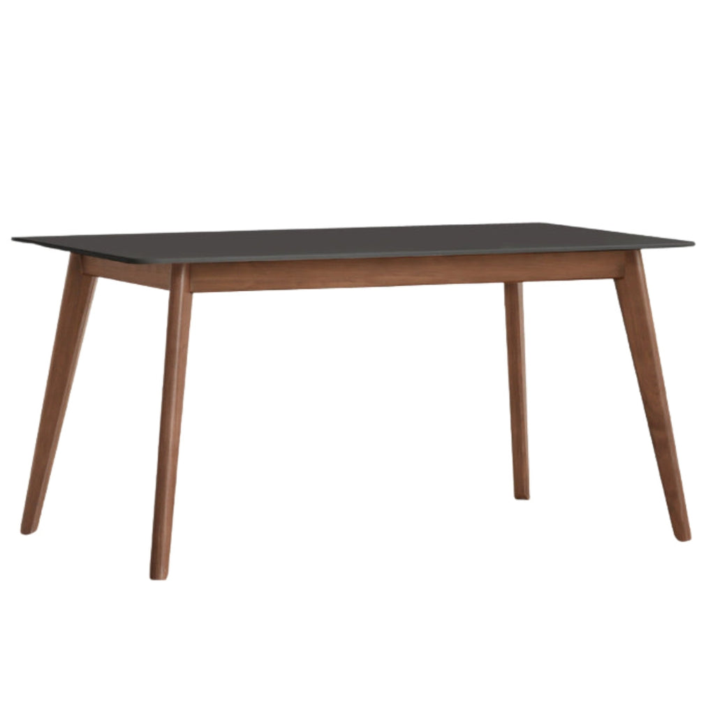 Black Walnut Solid Wood Modern Rock Plate Dining Table