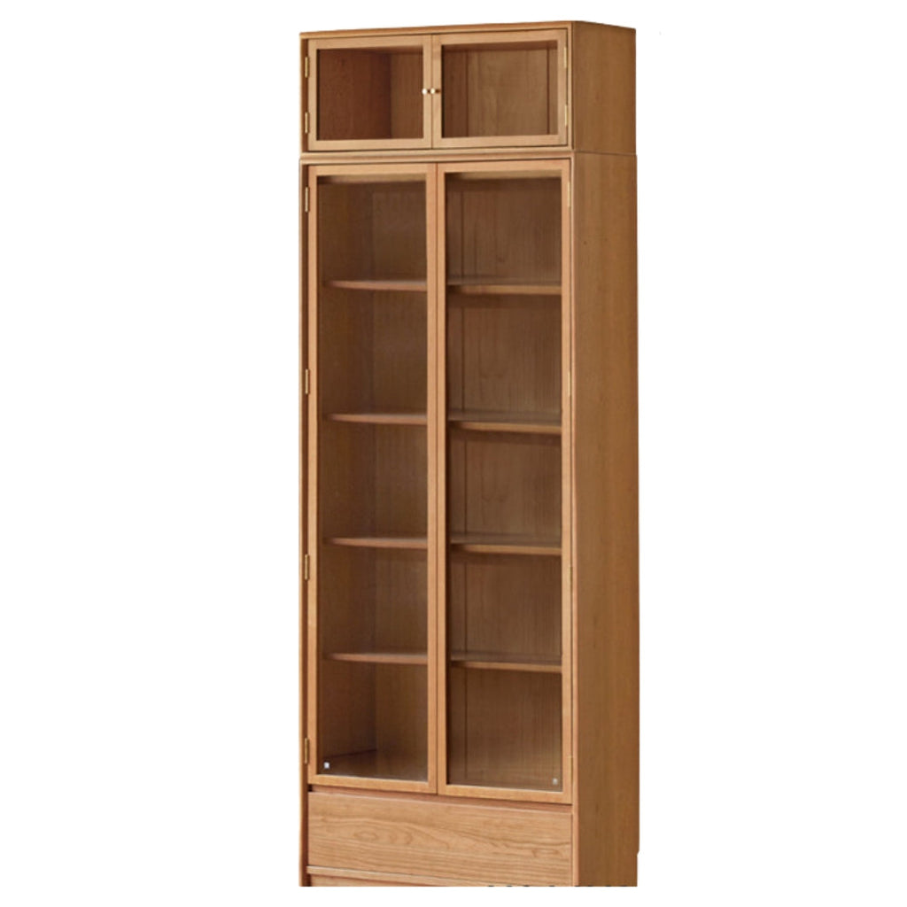 Cherry Solid Wood Bookcase Cabinet Display
