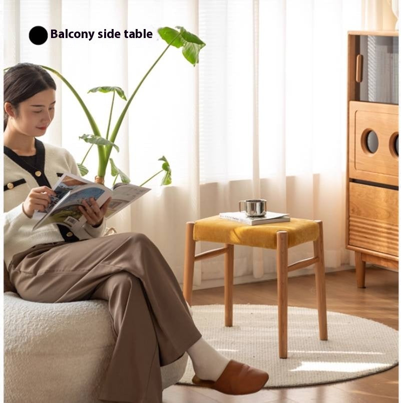 Cherry, Oak Solid Wood Retro Makeup Stool