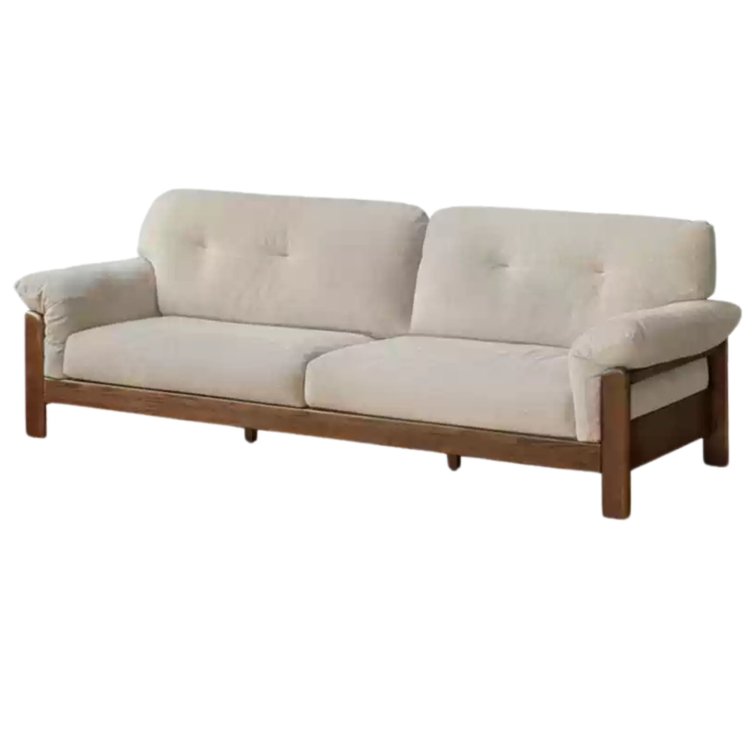 Black Walnut, Ash Solid Wood Modern Sofa