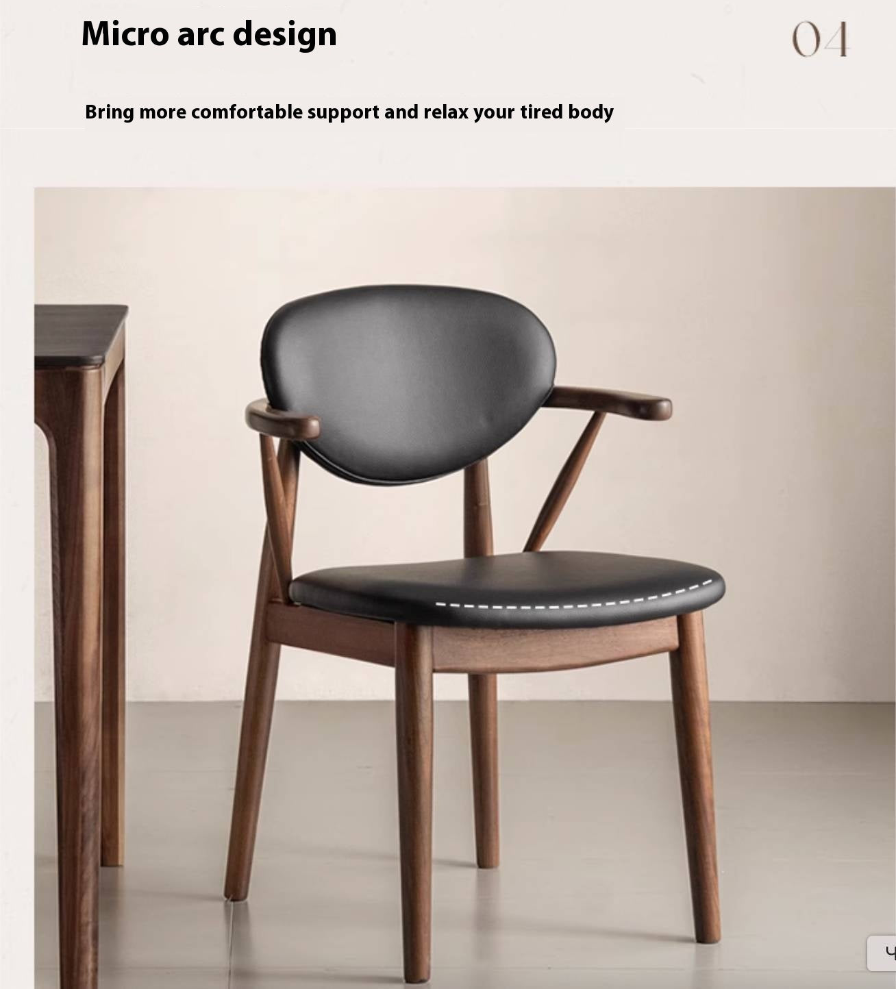 Solid Golden Sandalwood Dining Armchair