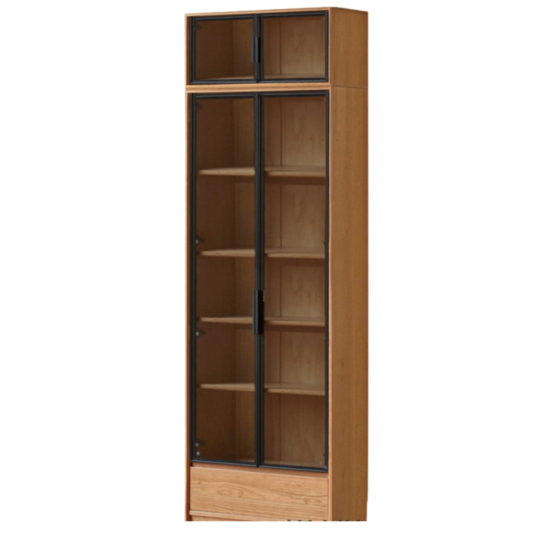 Cherry Solid Wood Bookcase Cabinet Display