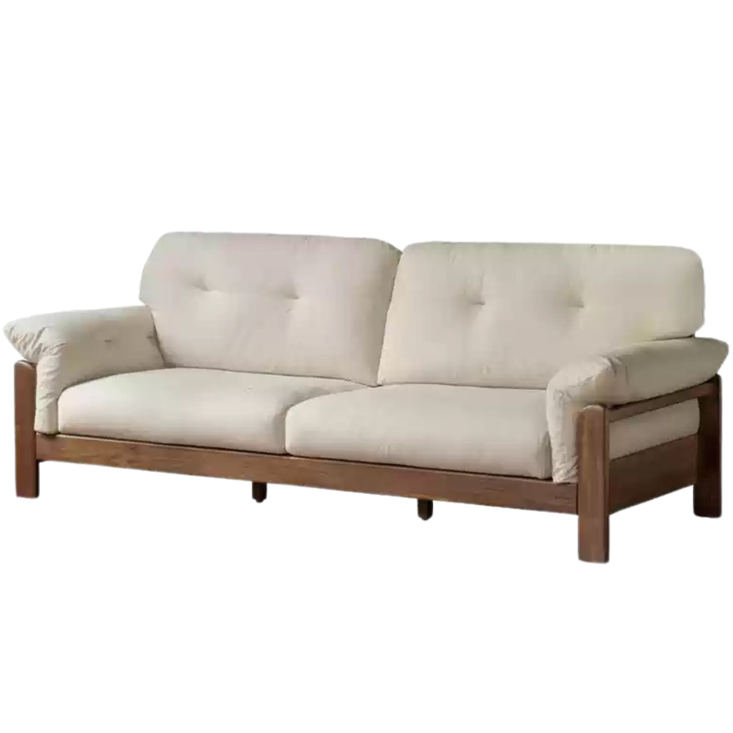 Black Walnut, Ash Solid Wood Modern Sofa