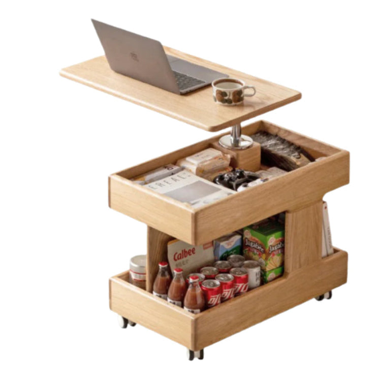 Oak, Ash, Cherry, Black Walnut Solid Wood Rotating Side Table