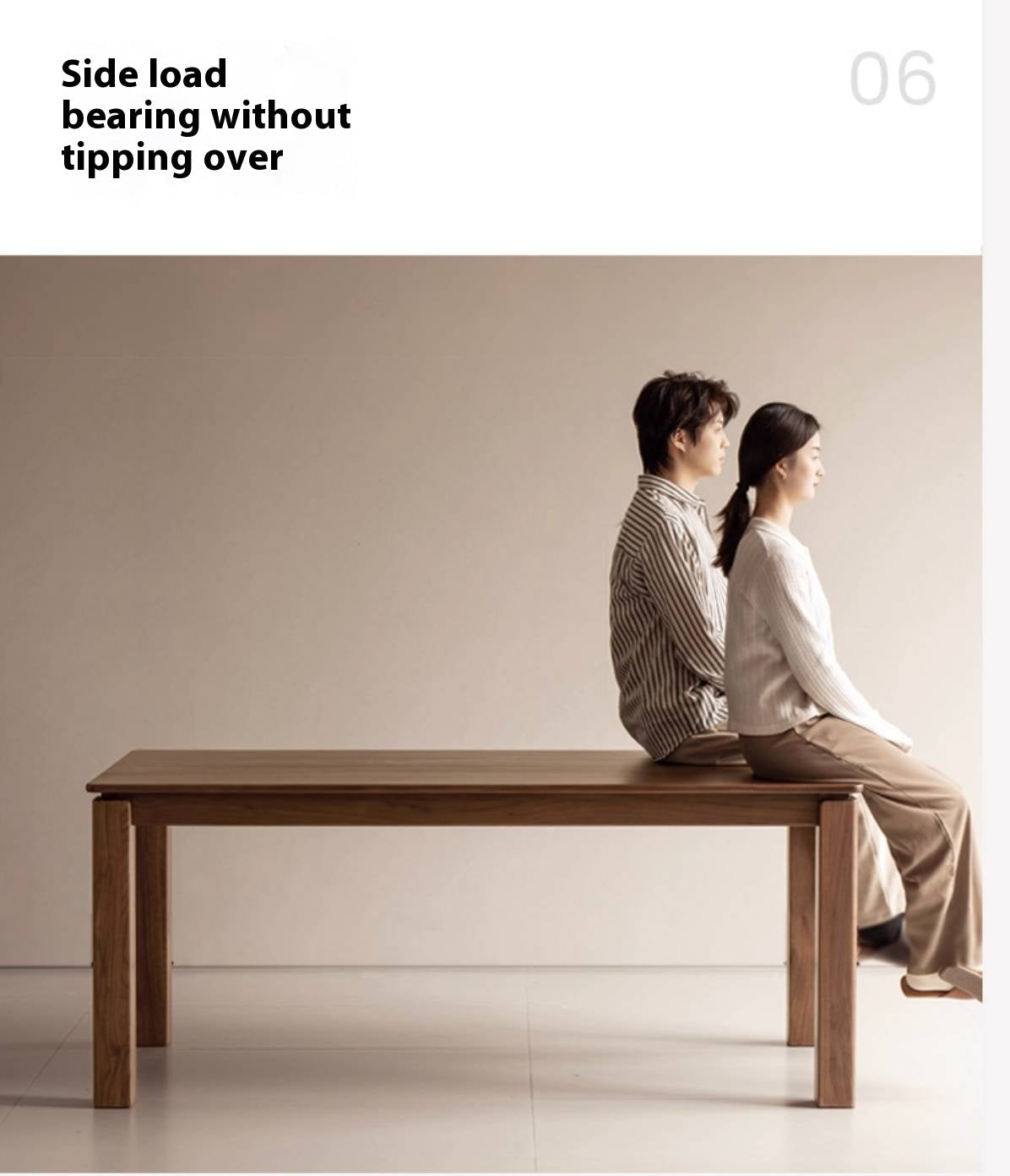 Black Walnut, Ash, Oak Solid Wood Large Board Dining Table