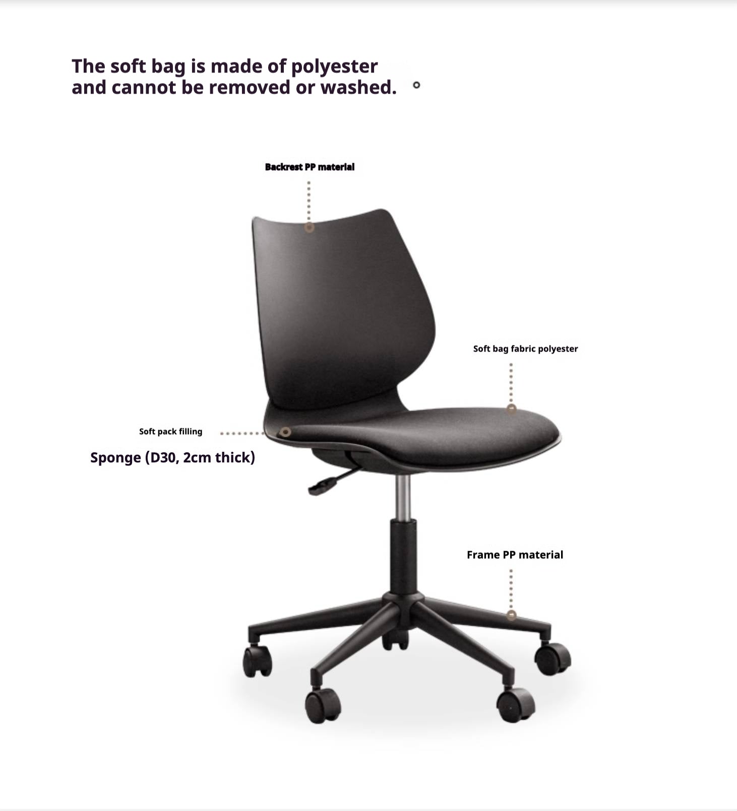 Fabric Adjustable And Casual Office Chair