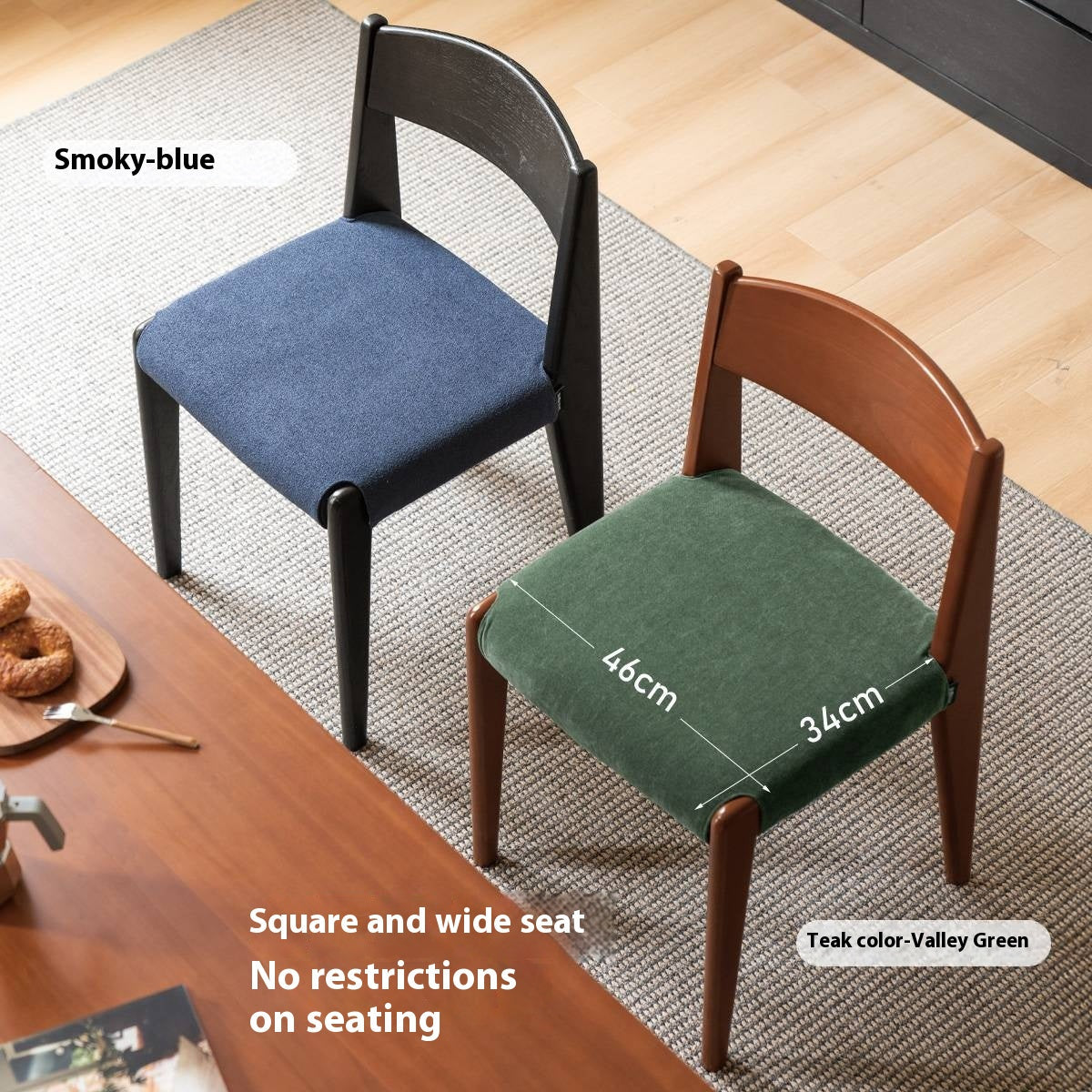 pcs 4 set Poplar Solid Wood Medieval Style Dining Chair