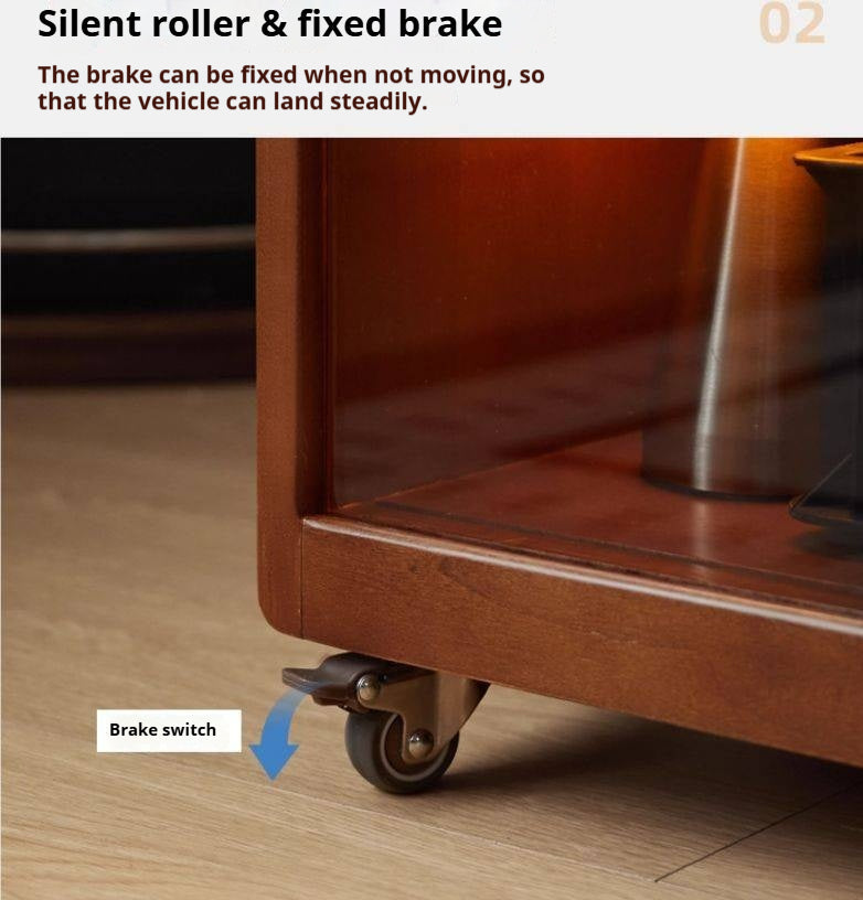 Poplar Solid Wood Middle-Aged Style Side Table