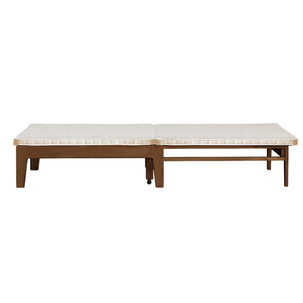 Oak, Solid RubberWood, Beech Solid Wood Sofa Bed Folding Single Bed
