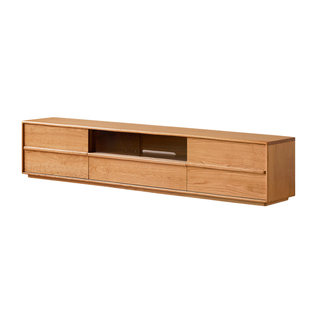 Cherry Solid Wood Modern Simple Floor TV Stand