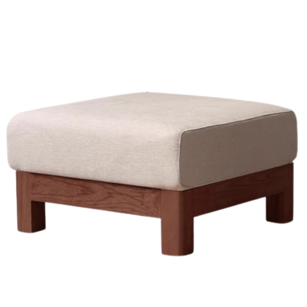 Black Walnut, Oak, Ash, Poplar Solid Wood Footstool Small Fabric Stool
