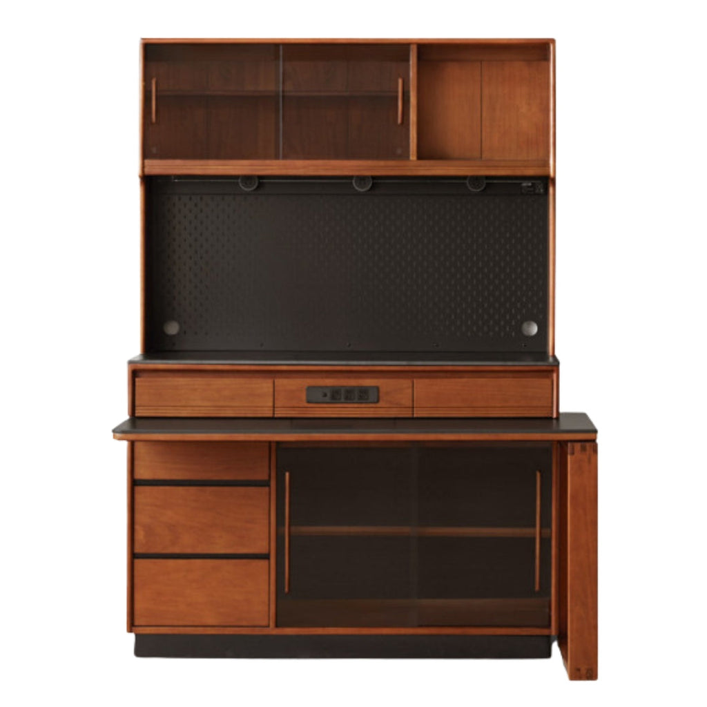 Poplar Solid Wood Island Dining Table Rotatable