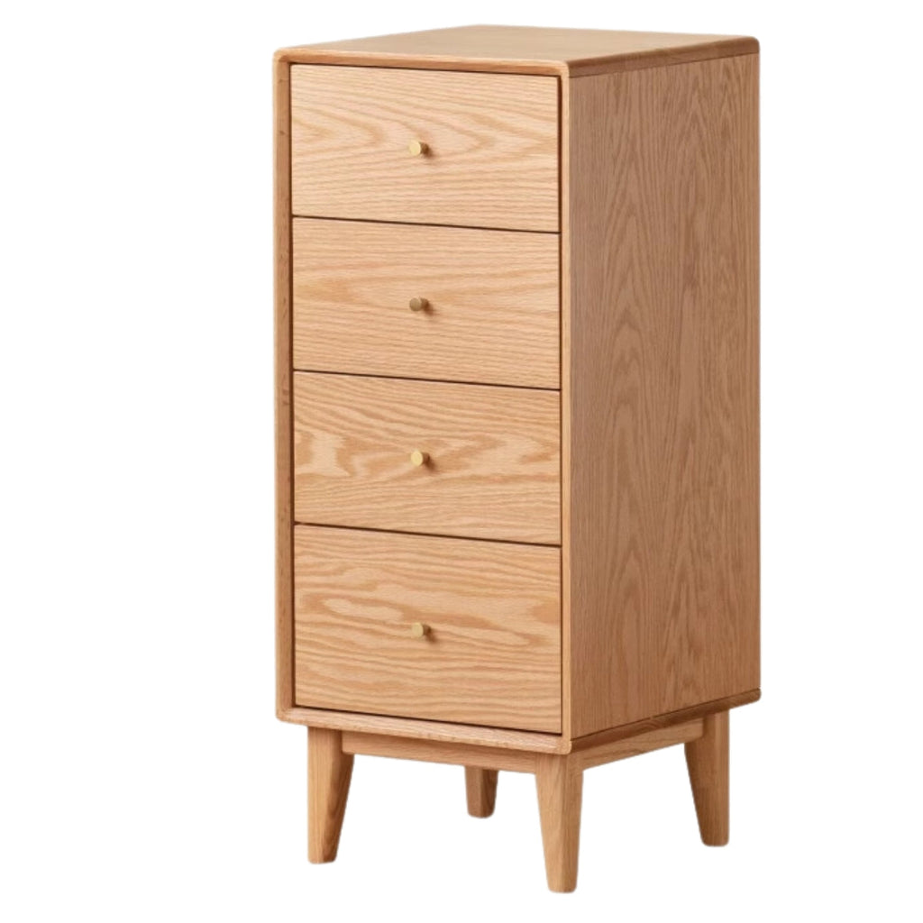 Oak Solid Wood Side Cabinet, Multi-Functional Storage-USA