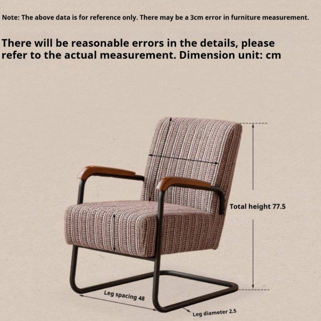 Fabric Sofa Middle Retro Chair