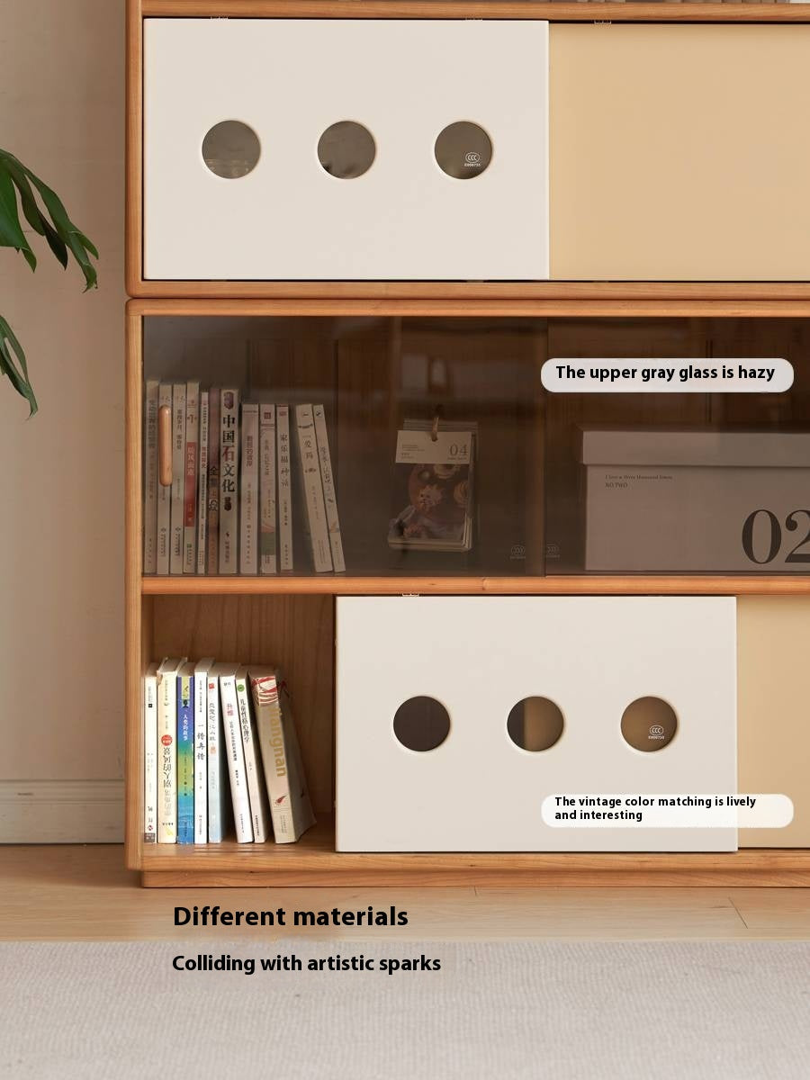 Cherry Solid Wood Ancient Style Bookcases