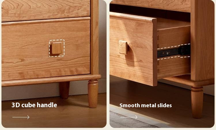 Cherry Solid Wood Middle Ancient Style Bookcase