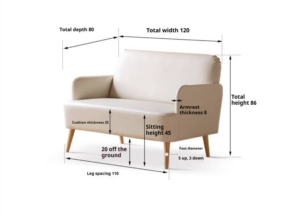 Beech Solid Wood Technology Cloth Sofa