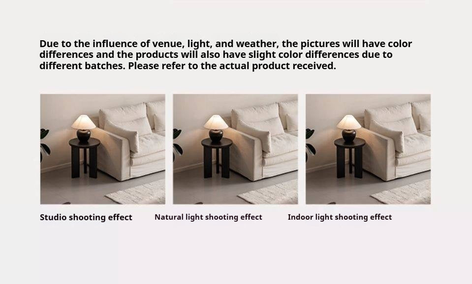 Ash Solid Wood Wabi-Sabi Style Round Side Table