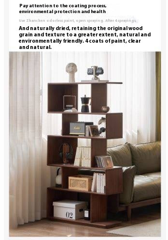 Oak Solid Wood Partition Rack Antique Shelf