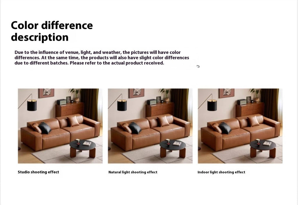 Leather Italian Light Luxury Sofa