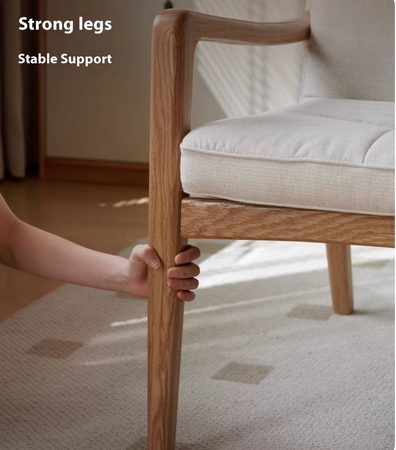 Oak Solid Wood Modern and Simple Armchair