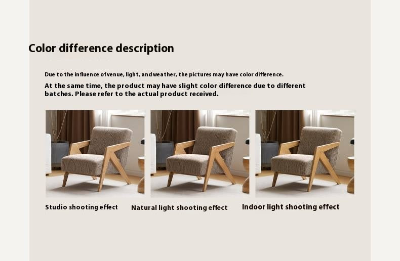 Oak Solid Wood Sofa Chair