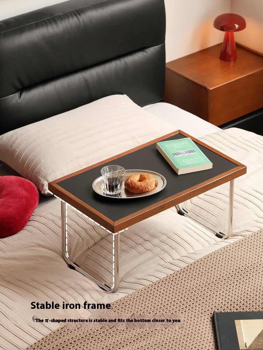 Solid Rubberwood Bauhaus Rock Slab Bay Window Table