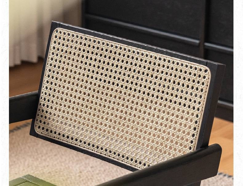 Oak Solid Wood Light Luxury Rattan Chair