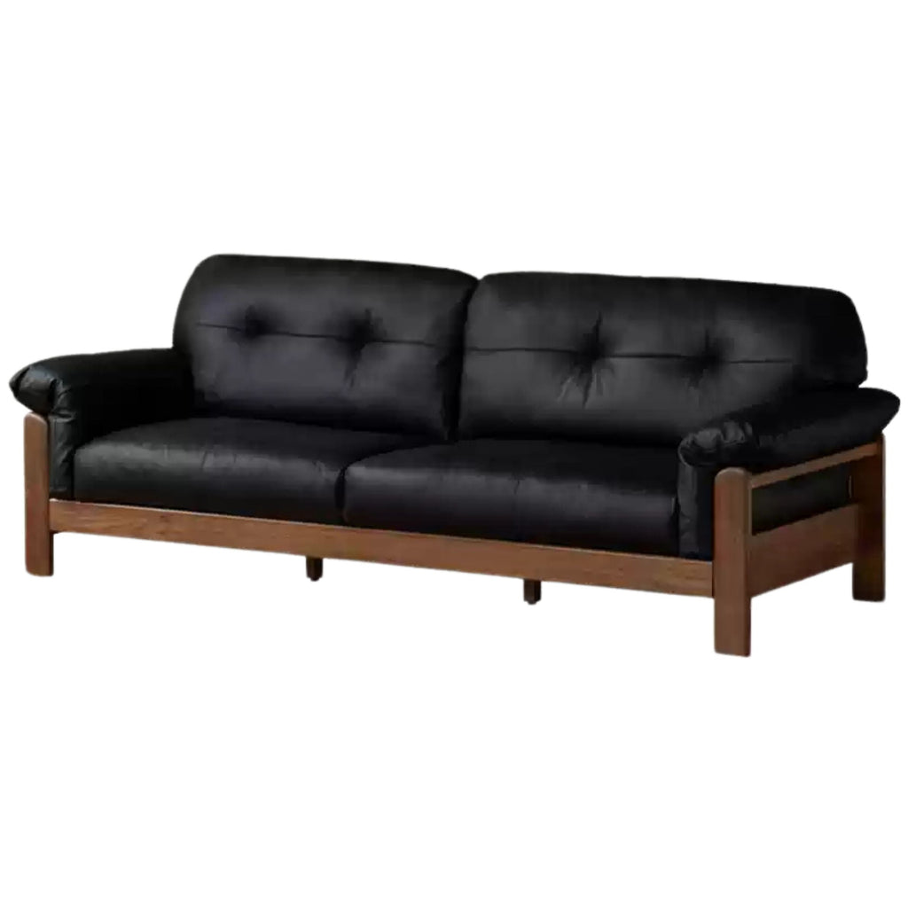 Black Walnut, Ash Solid Wood Modern Sofa